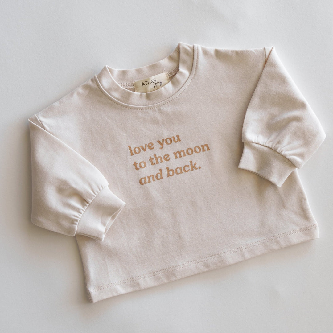 Love You To The Moon And Back - Organic Longsleeve - shopatlasgrey