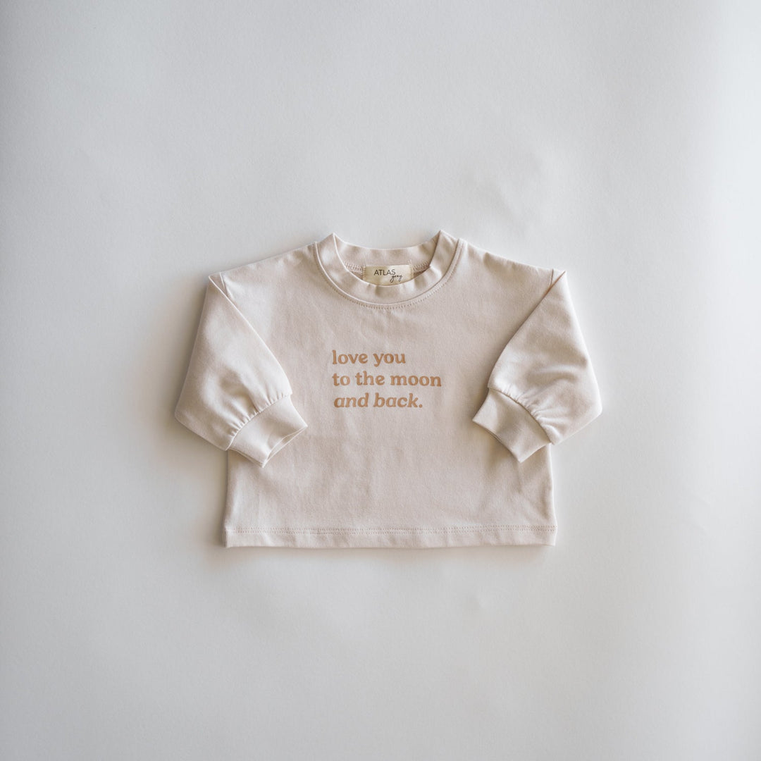 Love You To The Moon And Back - Organic Longsleeve - shopatlasgrey
