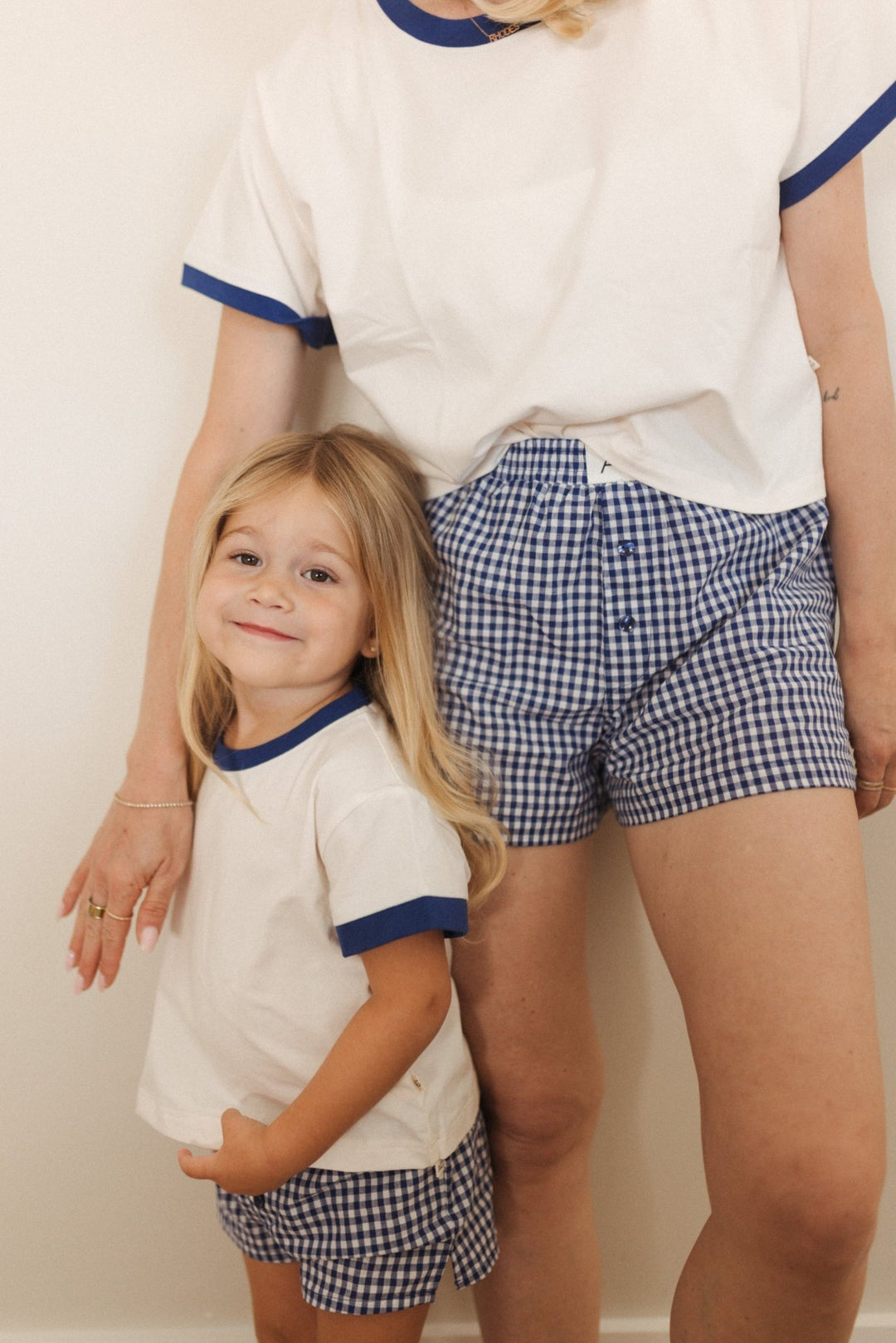 Moms Boxer Short - Navy Gingham - shopatlasgrey
