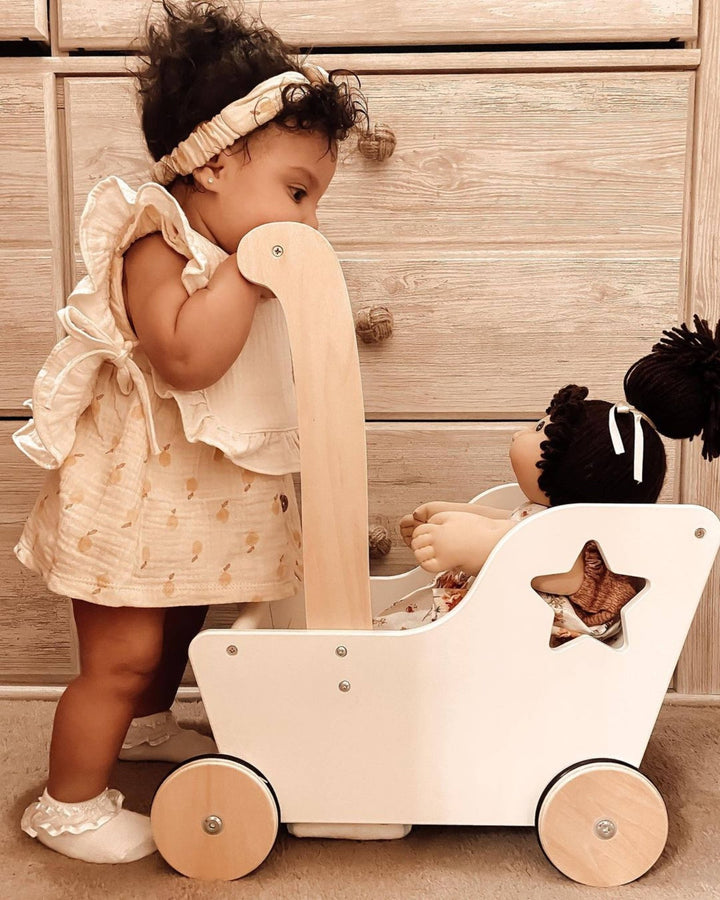 Muslin Cotton Ruffle Baby Bib (Ivory) - shopatlasgrey