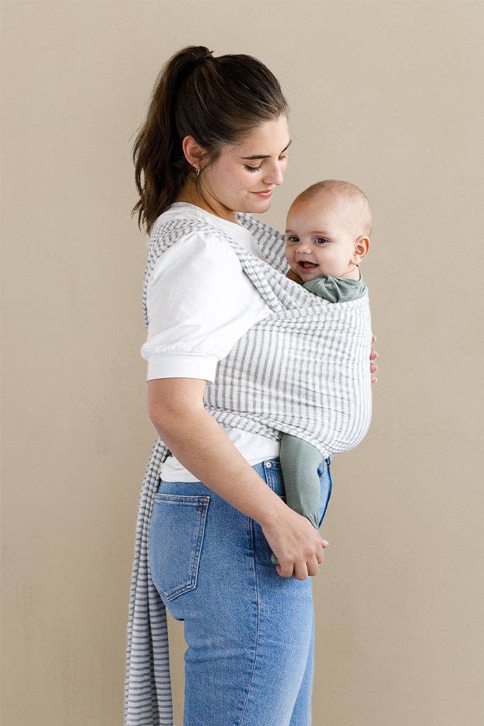 Natural + Grey Stripe Wrap - shopatlasgrey
