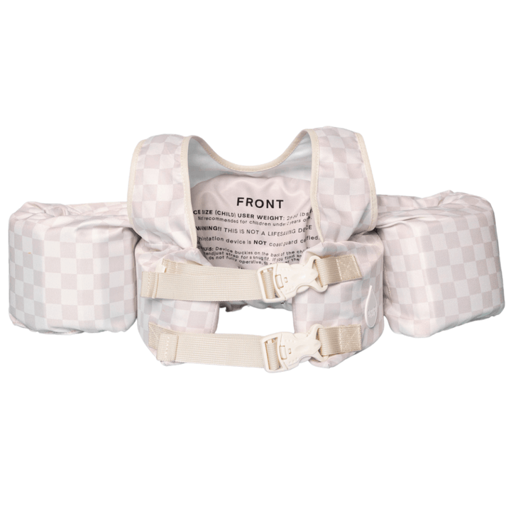 Neutral Checkered Kids Float - shopatlasgrey