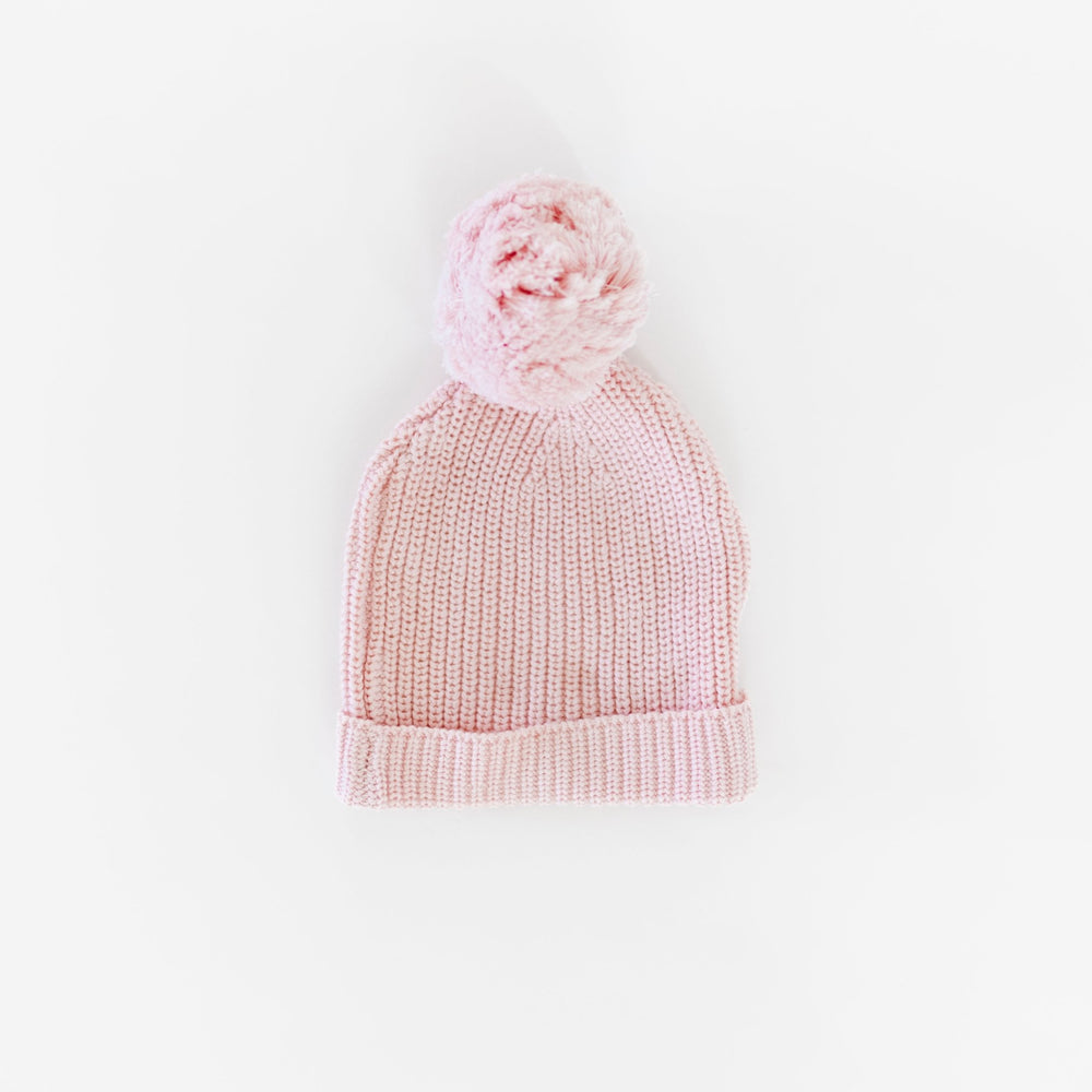 Organic Big Pompom Beanie - shopatlasgrey