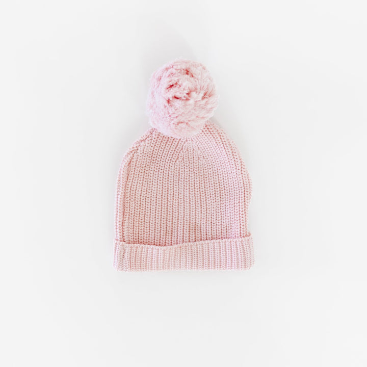 Organic Big Pompom Beanie - shopatlasgrey