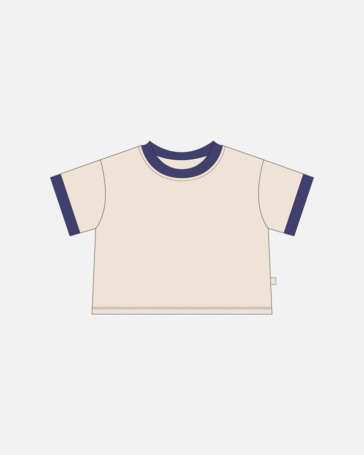 Organic Cropped Tee - Navy - shopatlasgrey