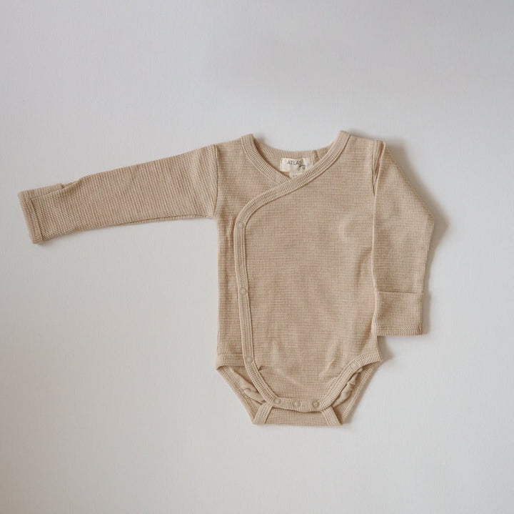 Organic Waffle Kimono Bodysuit - shopatlasgrey