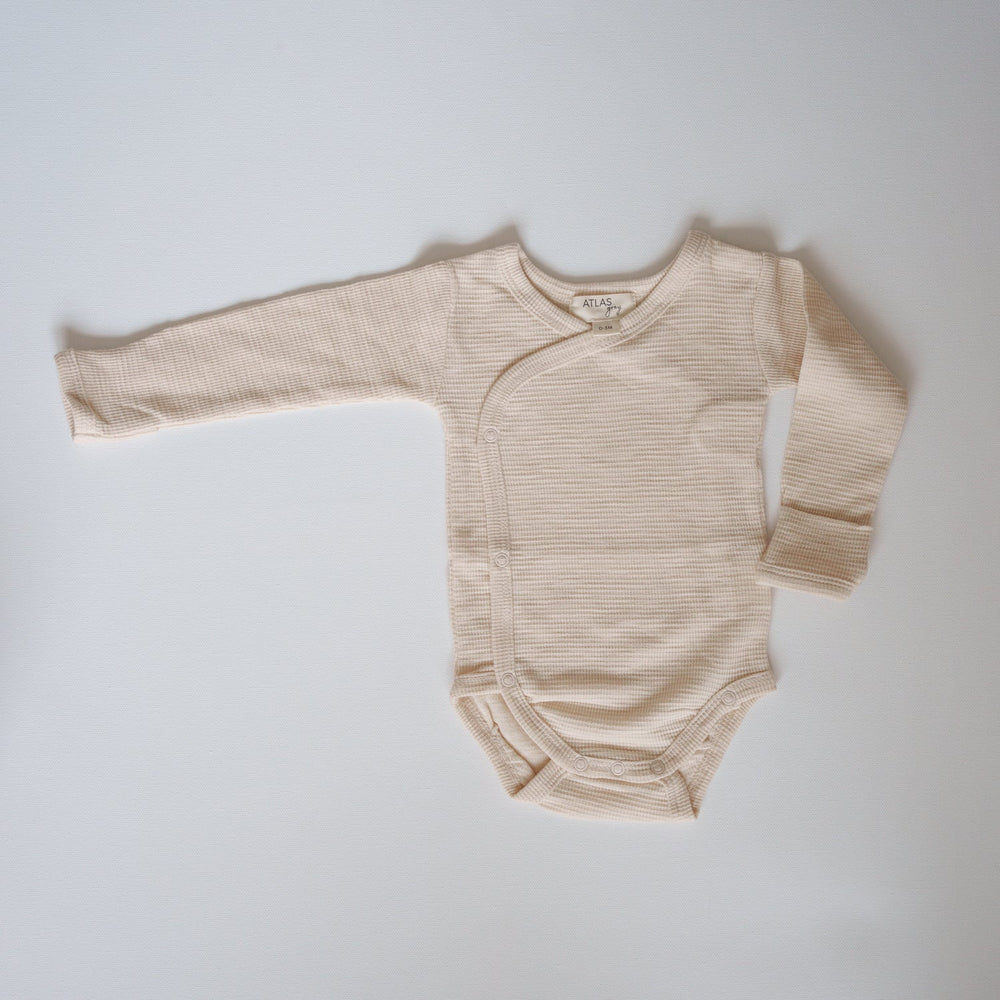 Organic Waffle Kimono Bodysuit - shopatlasgrey