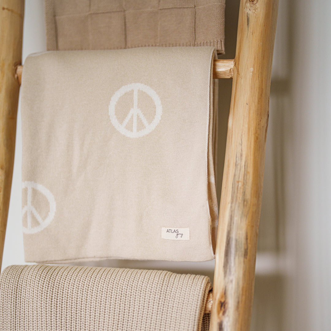Peace Knit Blanket - shopatlasgrey