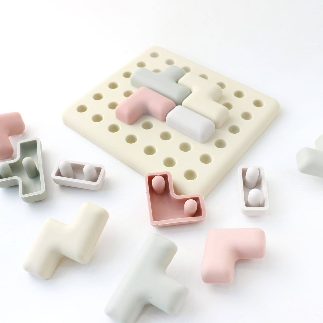 Pentomino Silicone Puzzle – Montessori Shape & Logic Toy - shopatlasgrey