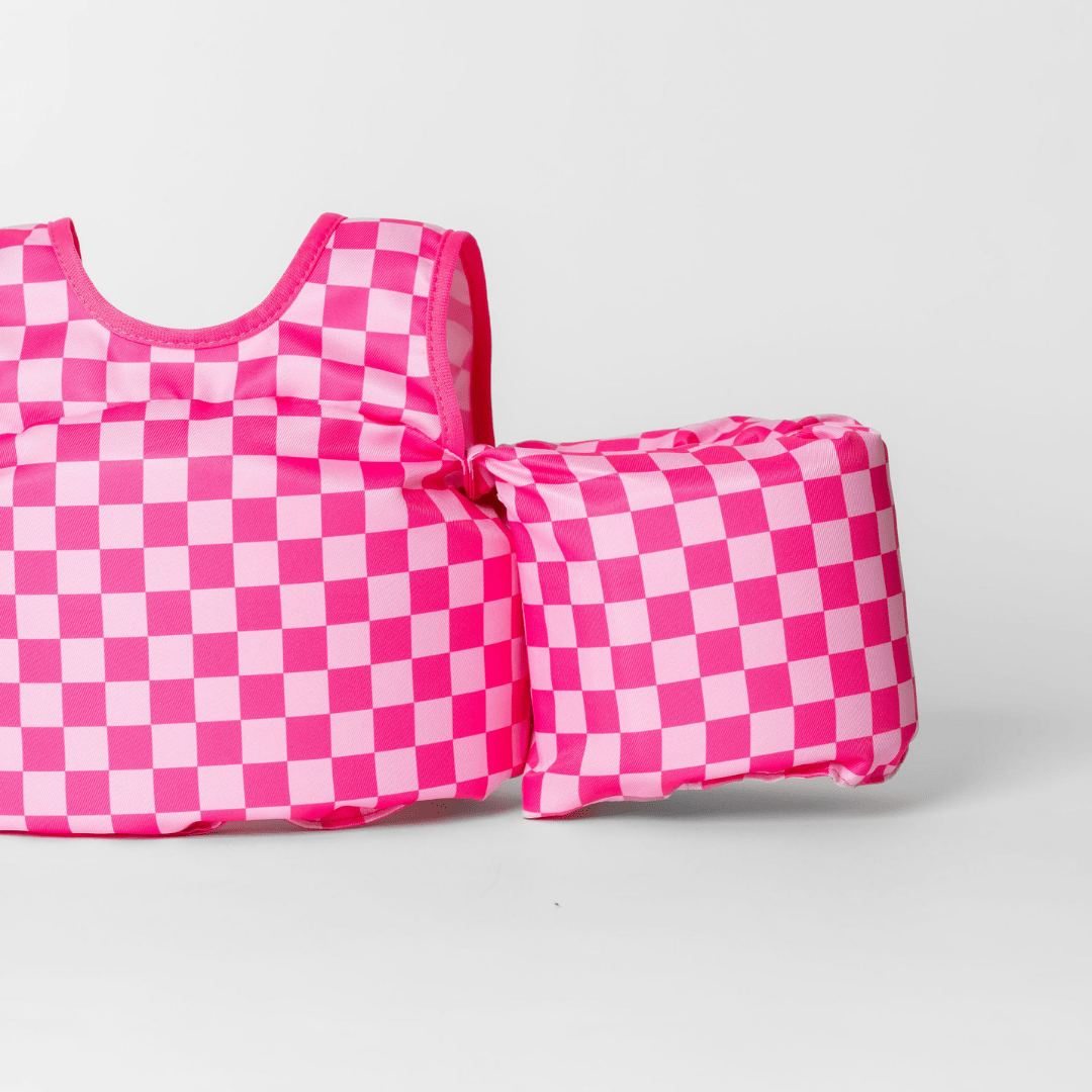 Pink Checkered Kids Float - shopatlasgrey
