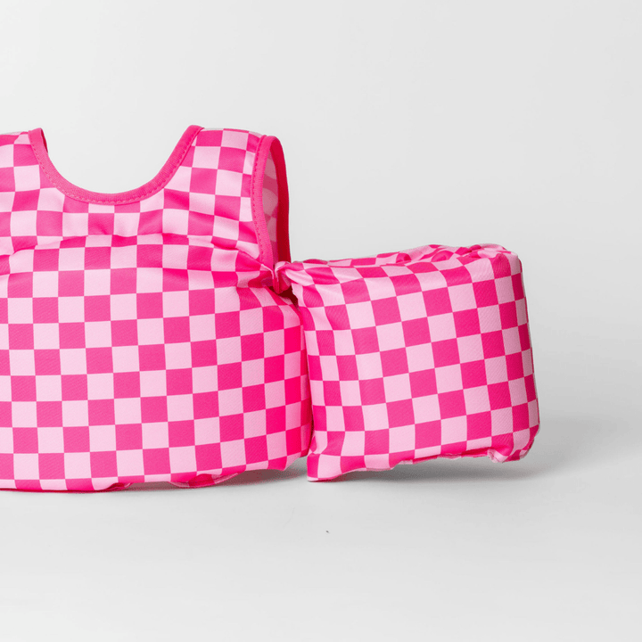 Pink Checkered Kids Float - shopatlasgrey