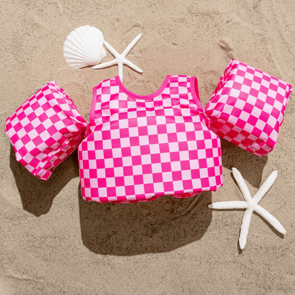 Pink Checkered Kids Float - shopatlasgrey