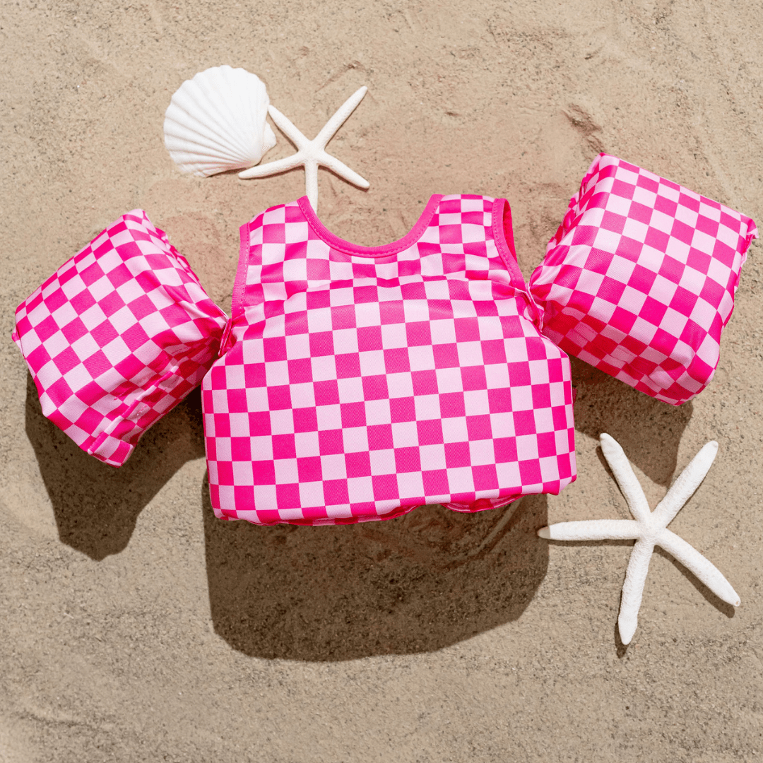 Pink Checkered Kids Float - shopatlasgrey