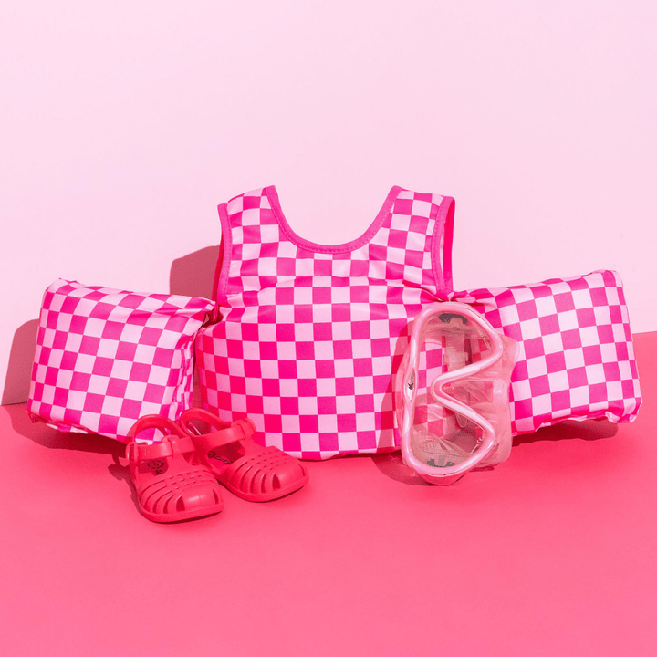 Pink Checkered Kids Float - shopatlasgrey