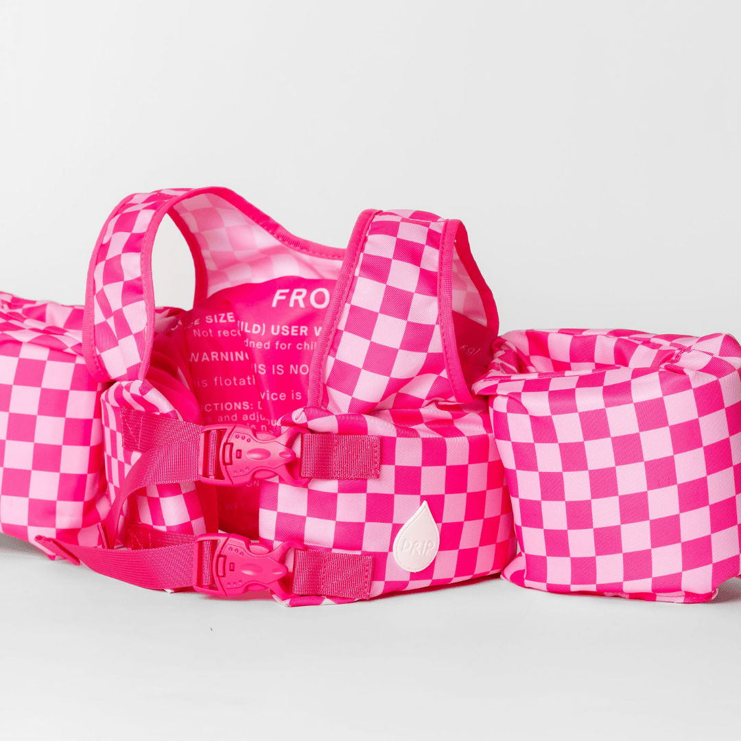 Pink Checkered Kids Float - shopatlasgrey