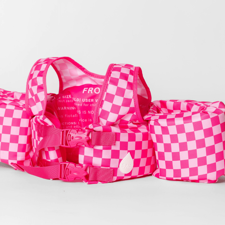 Pink Checkered Kids Float - shopatlasgrey