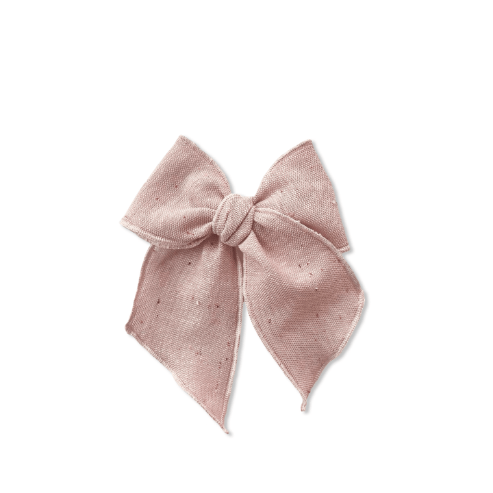 Pink Confetti Linen Elle Bow  - shopatlasgrey