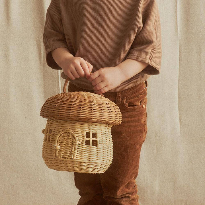 Rattan Mushroom Basket - shopatlasgrey