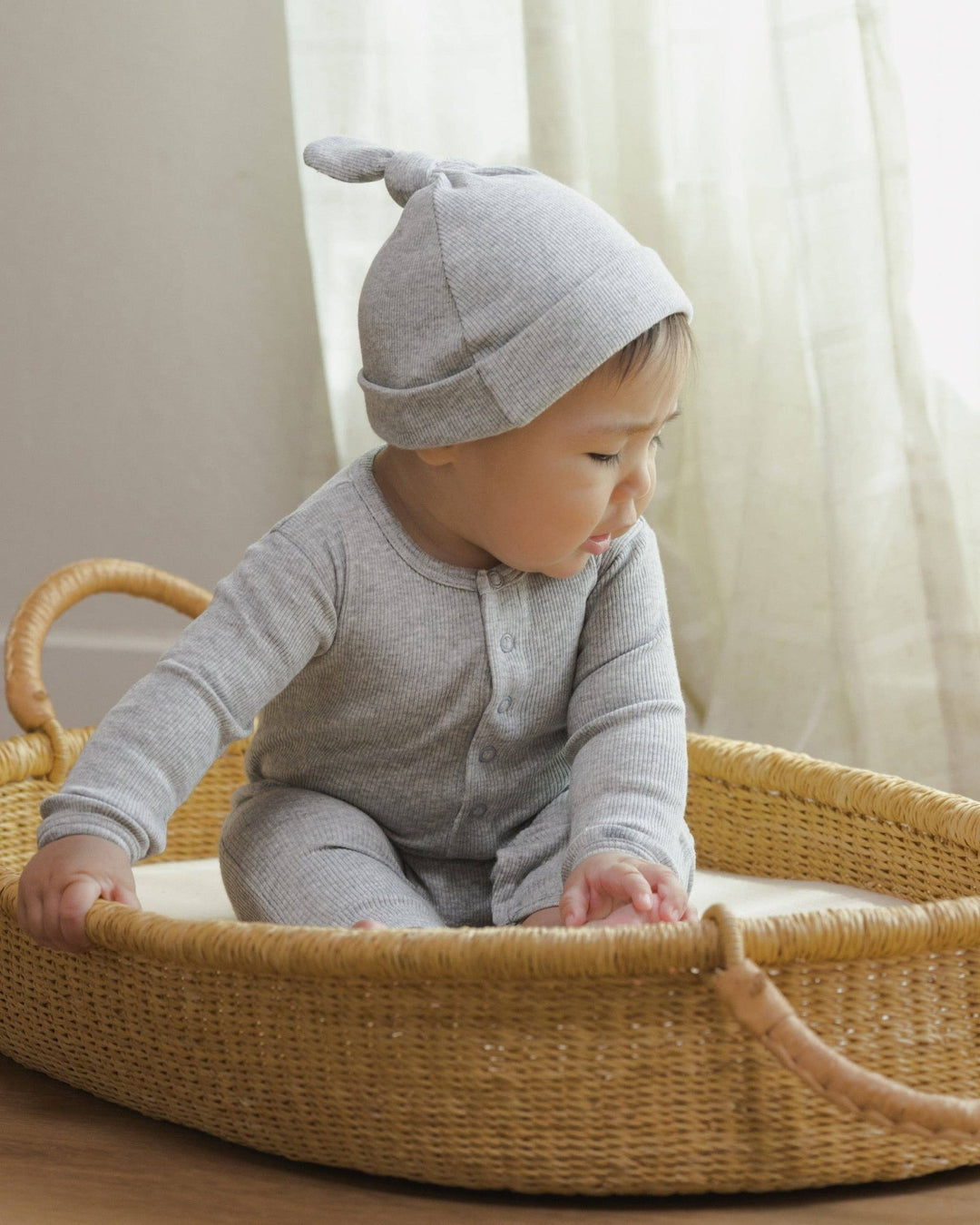 Ribbed Baby Jumpsuit || Dusty Blue - shopatlasgrey