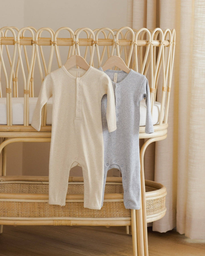 Ribbed Baby Jumpsuit || Oatmeal - shopatlasgrey