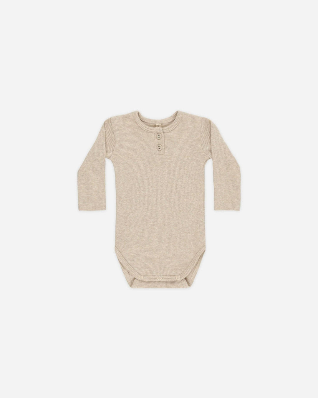 Ribbed Long Sleeve Onesie || Taupe - shopatlasgrey