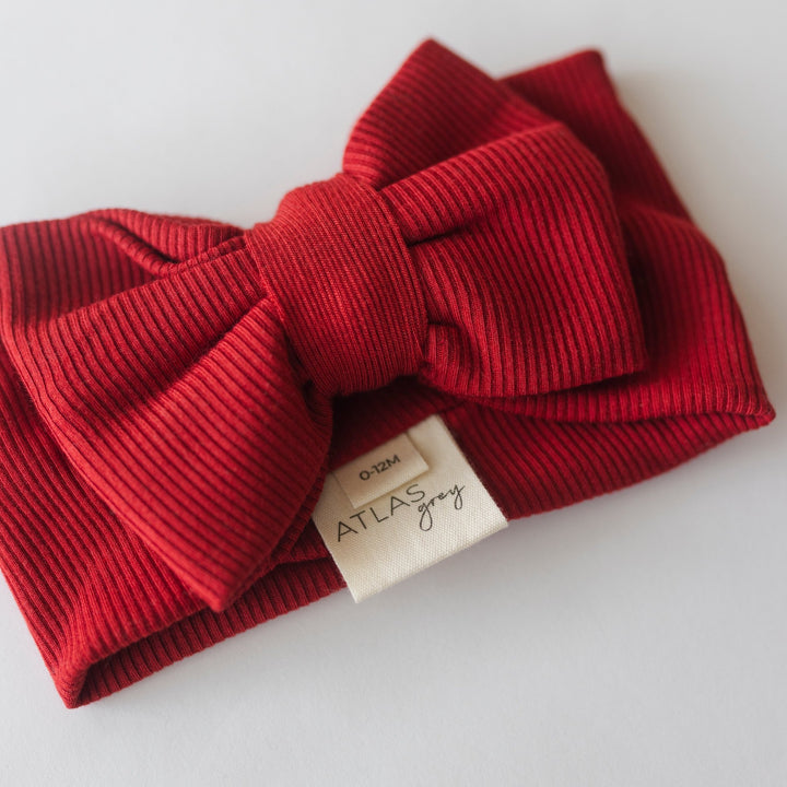 Ribbed Modal Bow Headband - shopatlasgrey