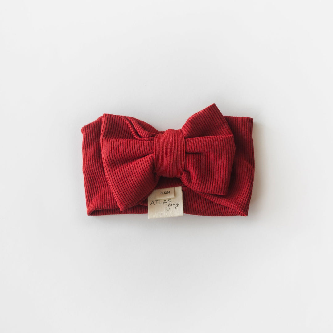 Ribbed Modal Bow Headband - shopatlasgrey