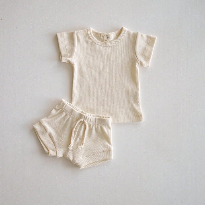 Ribbed Short Set - shopatlasgrey