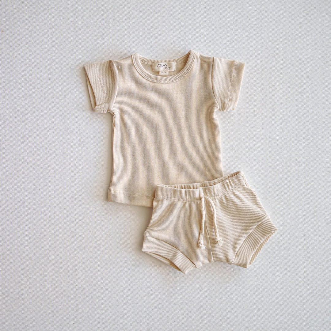 Ribbed Short Set - shopatlasgrey