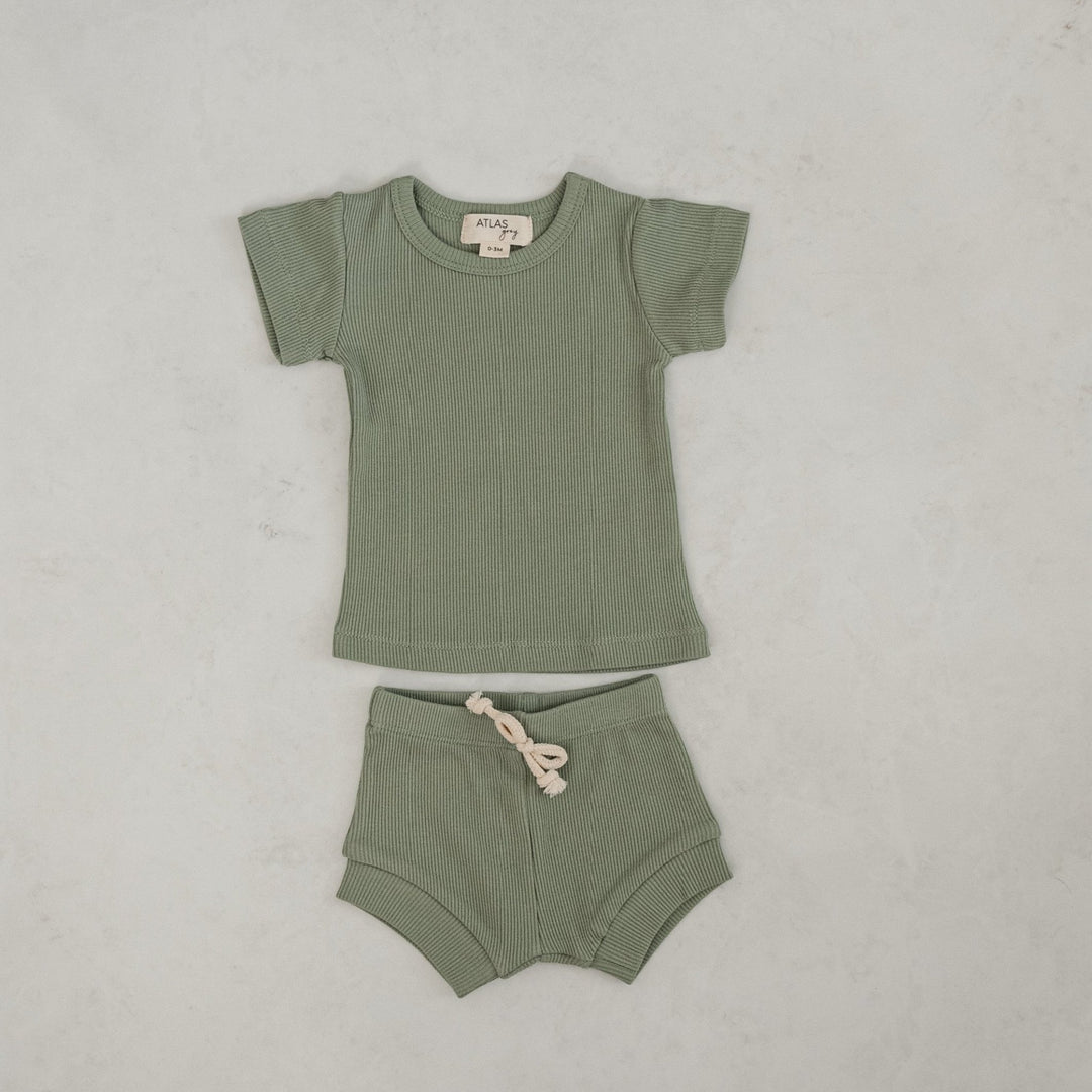 Ribbed Short Set - shopatlasgrey