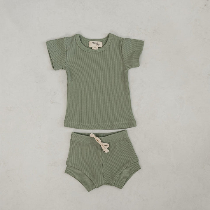 Ribbed Short Set - shopatlasgrey