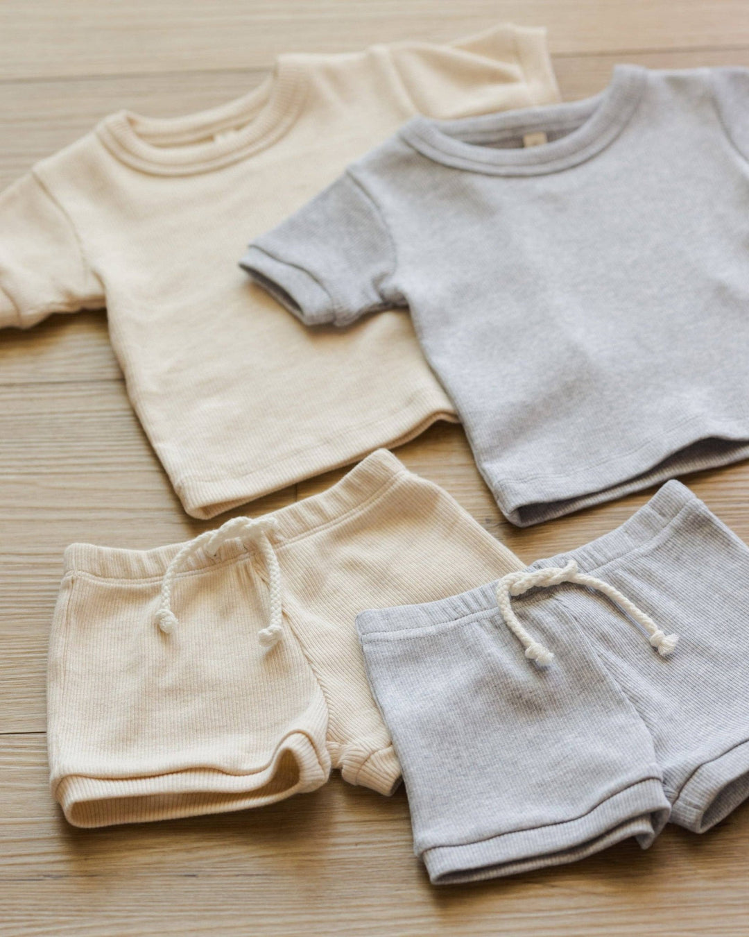 Ribbed Shortie Set || Dusty Blue - shopatlasgrey