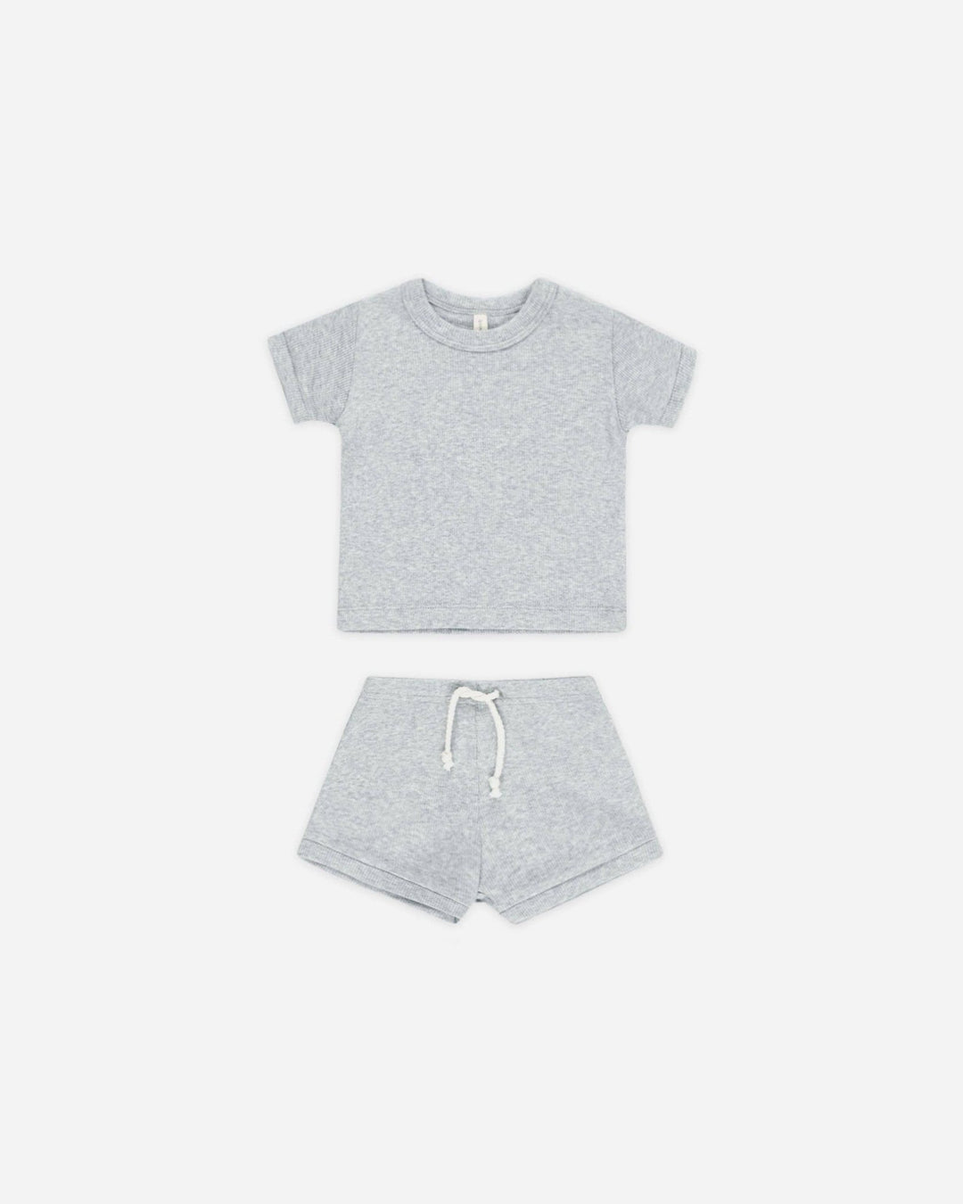 Ribbed Shortie Set || Dusty Blue - shopatlasgrey