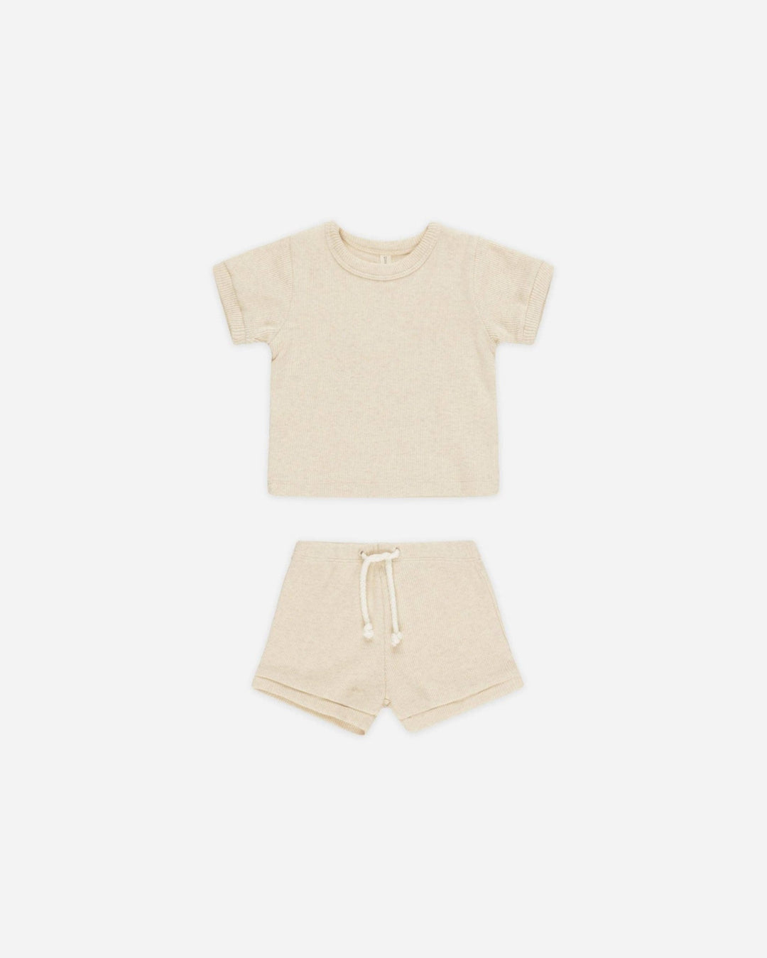 Ribbed Shortie Set || Oatmeal - shopatlasgrey