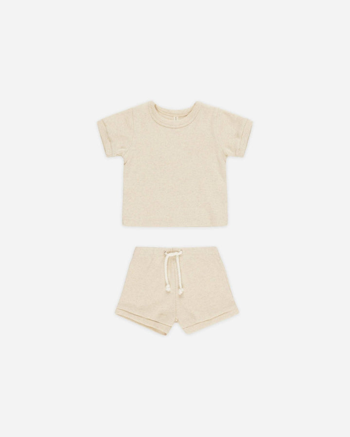 Ribbed Shortie Set || Oatmeal - shopatlasgrey