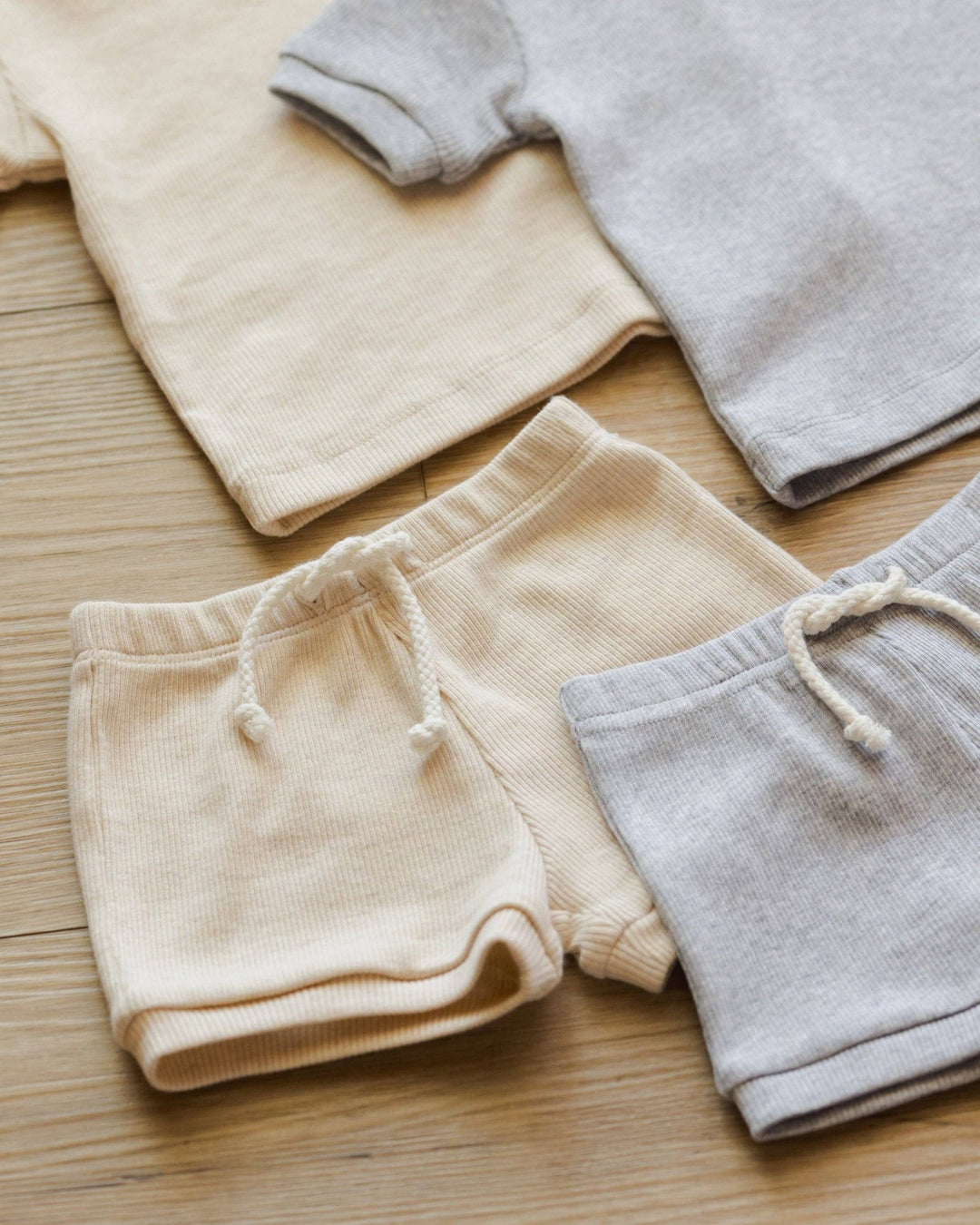 Ribbed Shortie Set || Oatmeal - shopatlasgrey