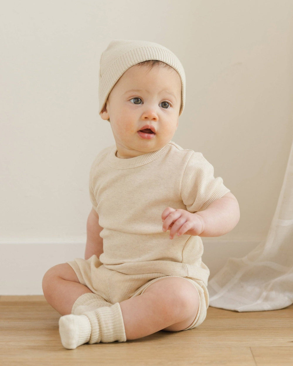 Ribbed Shortie Set || Oatmeal - shopatlasgrey