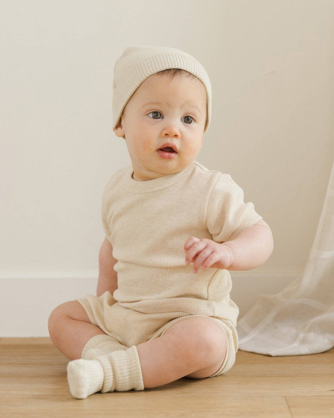 Ribbed Shortie Set || Oatmeal - shopatlasgrey