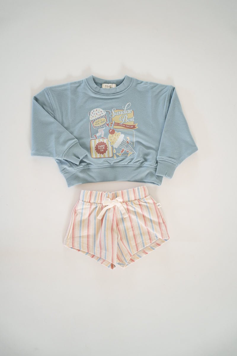 Ringer Shorts - Summer Stripes - shopatlasgrey