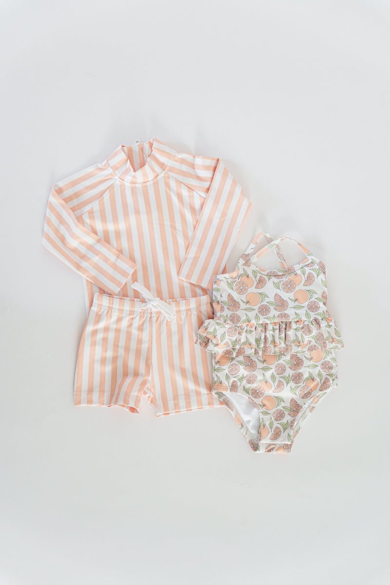 Ruffled Strappy SPF One Piece - shopatlasgrey