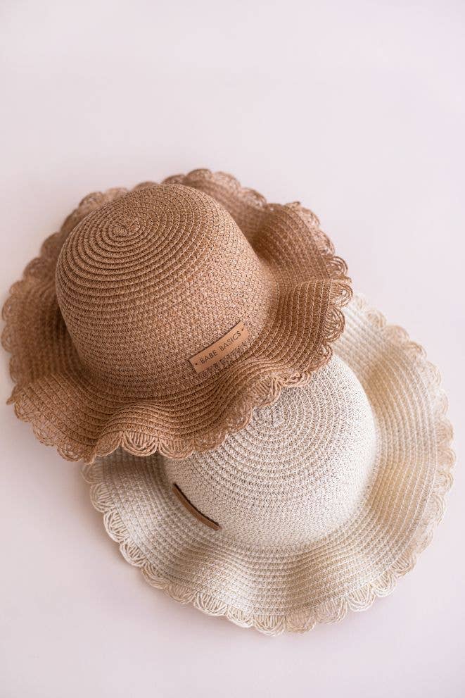 Straw Hat // Sun Hat // Baby Sun Hat // Beach Hat - shopatlasgrey
