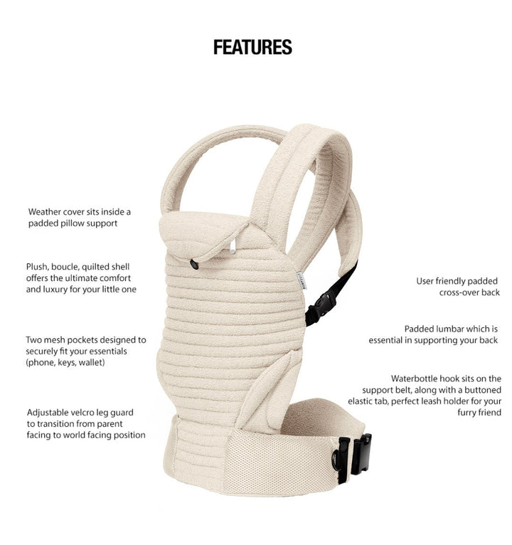 The Armadillo Baby Carrier - Cloud - shopatlasgrey