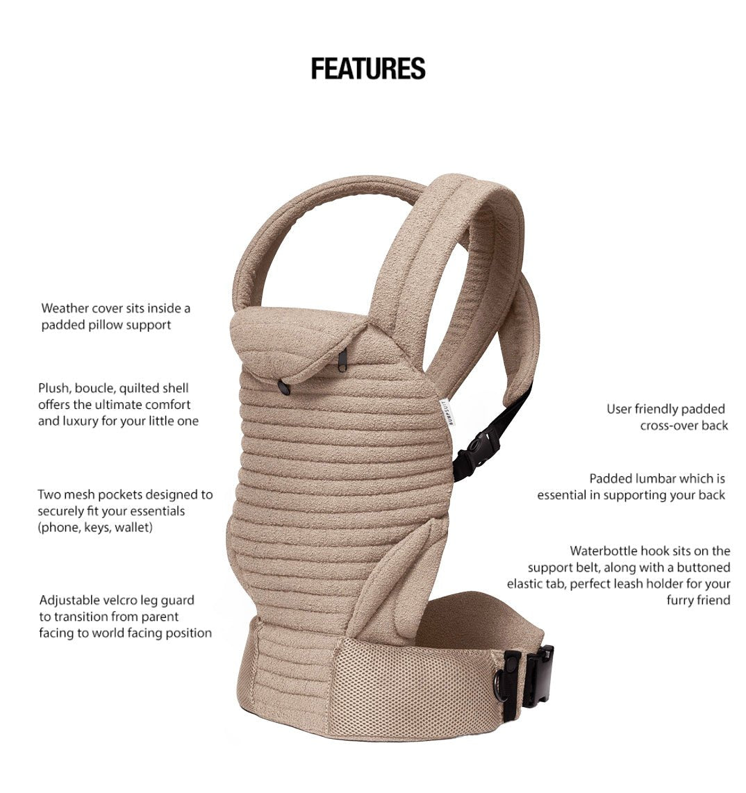 The Armadillo Baby Carrier - Oyster - shopatlasgrey
