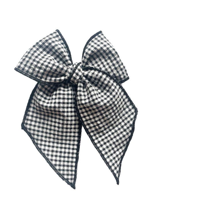 Vintage Black Gingham Elle Bow - shopatlasgrey