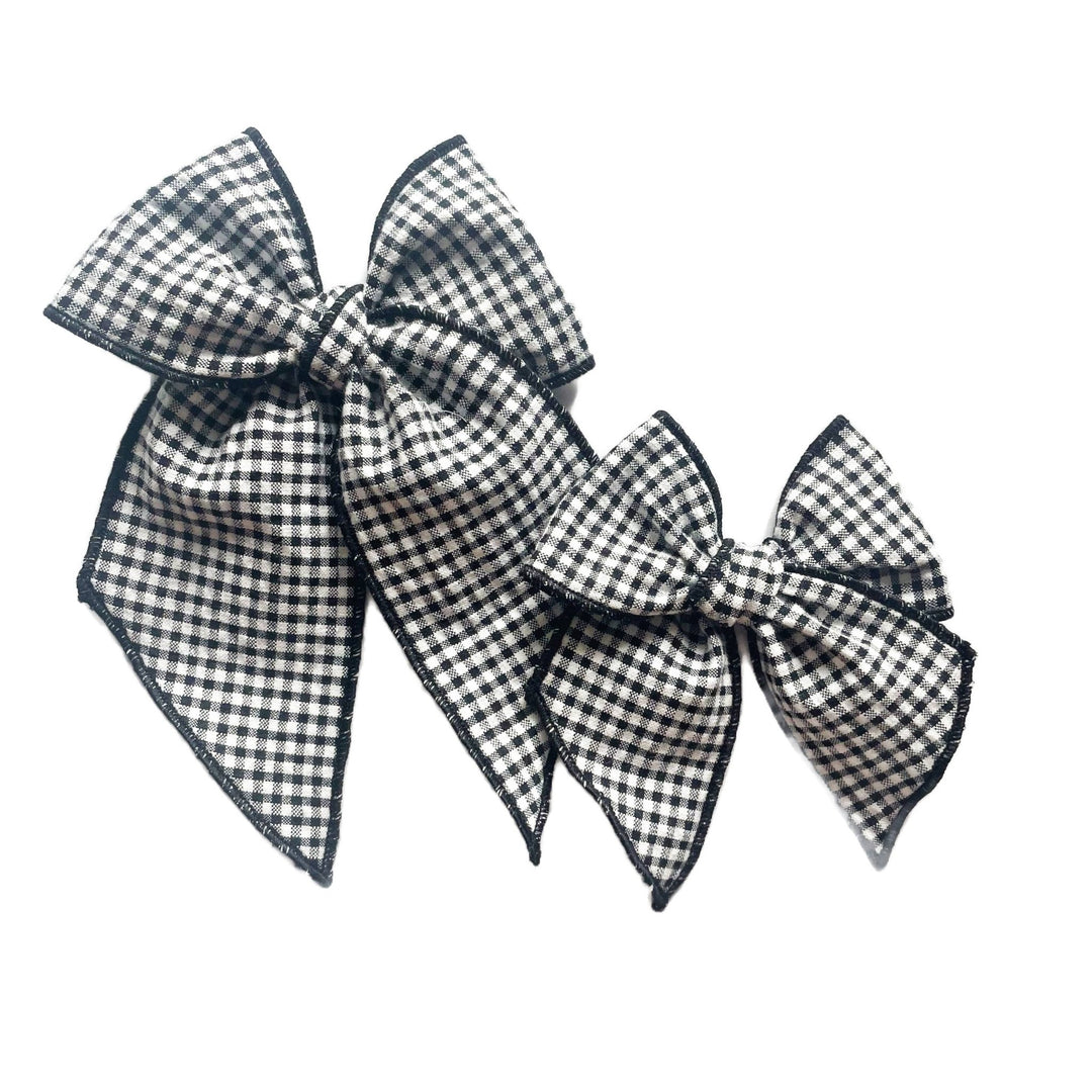 Vintage Black Gingham Elle Bow - shopatlasgrey
