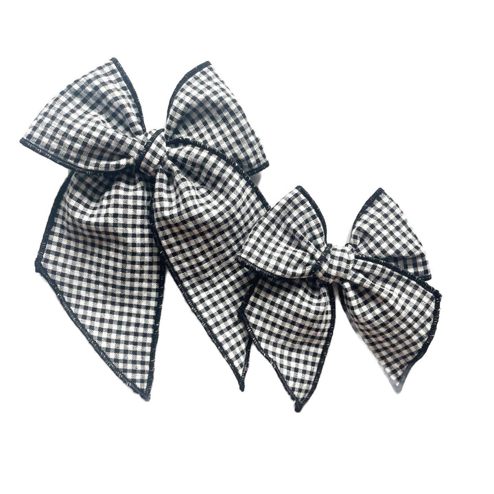 Vintage Black Gingham Elle Bow - shopatlasgrey