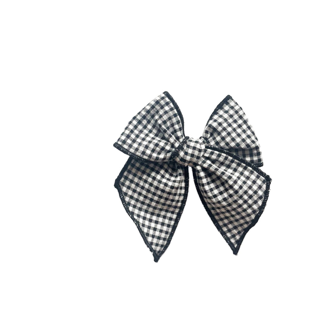 Vintage Black Gingham Elle Bow - shopatlasgrey