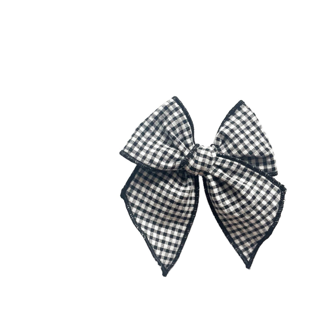 Vintage Black Gingham Elle Bow - shopatlasgrey
