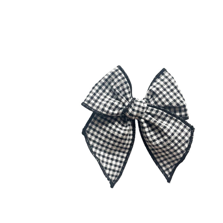 Vintage Black Gingham Elle Bow - shopatlasgrey