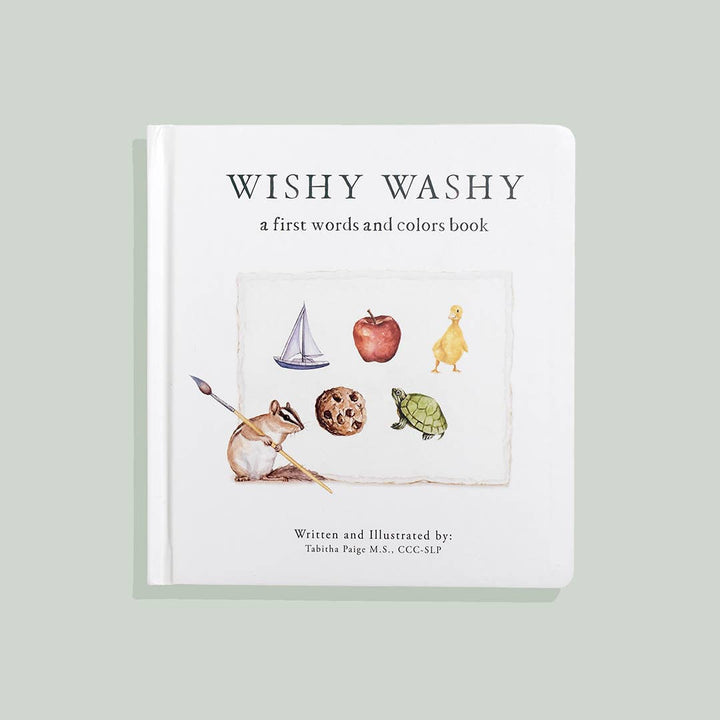 Wishy Washy: A Board Book of First Words and Colors - shopatlasgrey